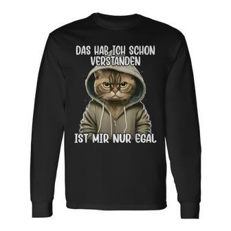 Ich Hab Das Schonerstanden Ist Mir Nur Egal Cat Langarmshirts - Geschenkecke