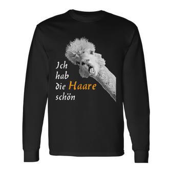 Ich Hab Die Haare Schön Talking Cute Alpaca Langarmshirts - Geschenkecke