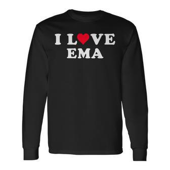 Ich Liebe Ema Passende Freundin & Freund Ema Name Langarmshirts - Seseable