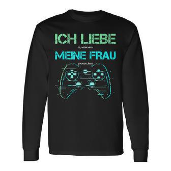 Ich Liebe Es Wenn Mich Meine Frau Zocken Lässt Gamer Langarmshirts - Geschenkecke