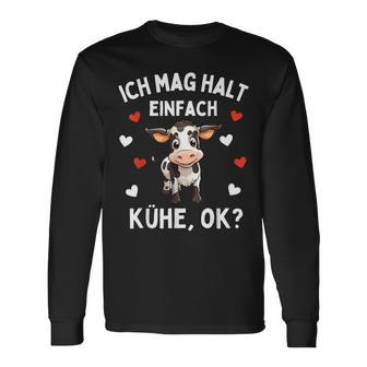 Ich Mag Halt Einfach Kühe Farmer Cow Langarmshirts - Geschenkecke