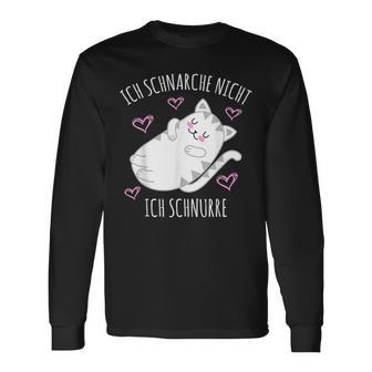 Ich Schnarche Nicht Ich Schnurre Saying Sleep Pyjama Langarmshirts - Seseable