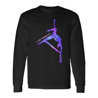 Ich Wanna Einfach Fliegen Aerial Stars Silks Aerialist Aerial Yoga Langarmshirts - Geschenkecke