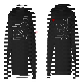 Illinois To Missouri College Parent Student Long Sleeve T-Shirt - Monsterry