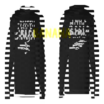 I'm With The Banana Matching Couple Costume Halloween Long Sleeve T-Shirt | Mazezy