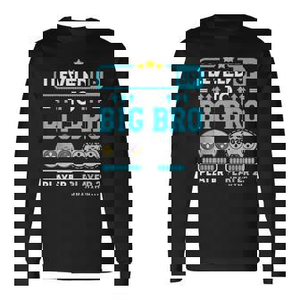 I'm Going To Be A Big Brother 2025 I Leveled Up To Big Bro Long Sleeve T-Shirt - Thegiftio