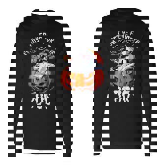 I'm Just Here For The Boos Ghost Beer Spooky Halloween Long Sleeve T-Shirt - Thegiftio UK