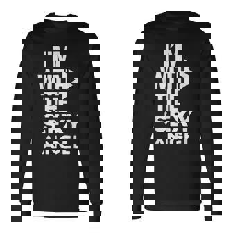 I'm With The Sexy Angel Costume Couples Matching Long Sleeve T-Shirt - Thegiftio UK