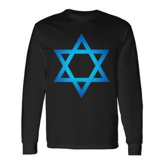 Israel Flag Small Star Of David Judaism Hexagram Symbol Langarmshirts - Geschenkecke