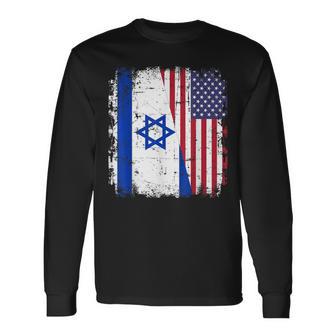 Israel Usa Flag Langarmshirts - Geschenkecke