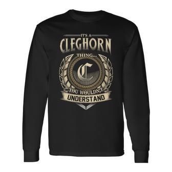 It's A Cleghorn Thing You Wouldn't Understand Name Vintage Long Sleeve T-Shirt - Thegiftio UK
