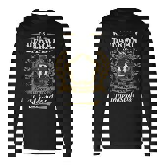 It's A Dearman Thing You Wouldn't Understand Personalized Last Name Dearman Family Crest Coat Of Arm Long Sleeve T-Shirt - Seseable