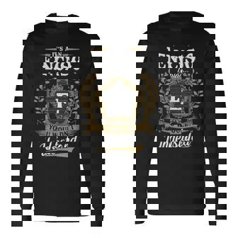 It's An Enciso Thing You Wouldn't Understand Personalized Last Name Enciso Family Crest Coat Of Arm Long Sleeve T-Shirt - Seseable