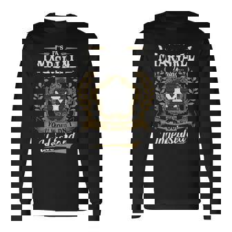 It's A Marshall Thing You Wouldn't Understand Personalized Last Name Marshall Family Crest Coat Of Arm Long Sleeve T-Shirt - Seseable