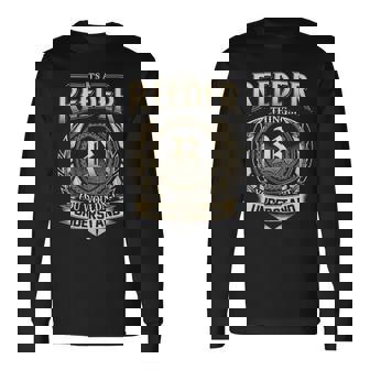 Its A Reeder Thing You Wouldnt Understand Name Vintage Long Sleeve T-Shirt - Thegiftio