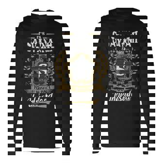 It's A Savannah Thing You Wouldn't Understand Personalized Last Name Savannah Family Crest Coat Of Arm Long Sleeve T-Shirt - Thegiftio UK