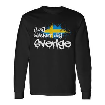 Jag Älsker Dig Sverige Sweden Holiday And Camping Langarmshirts - Geschenkecke