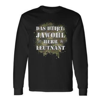 With Jawohl Mr Leutnant Bund Dienstgrad Lt Trainers Langarmshirts - Geschenkecke