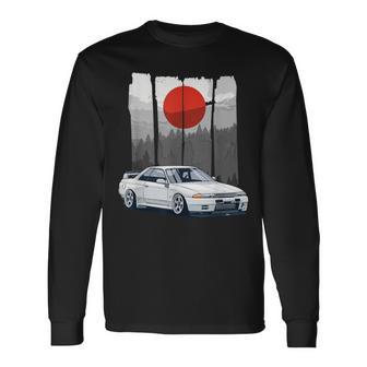 Jdm Skyline R32 Autotuning Japan Rising Sun Drift Langarmshirts - Geschenkecke