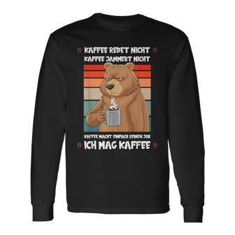 Kaffee Redet Nicht Lustig Job Job Job Bear Langarmshirts - Geschenkecke