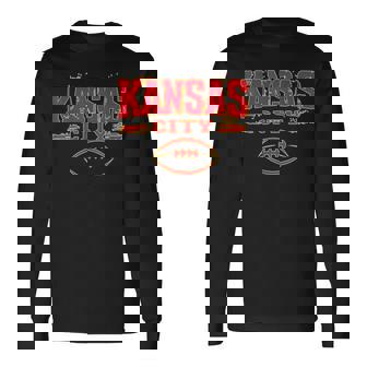 Kansas City Football Graphic Long Sleeve T-Shirt - Thegiftio