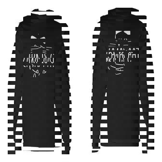 Karma Is A Cat Music Lover Fan Cat Lover Cat Owner Long Sleeve T-Shirt - Thegiftio UK