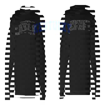 Kentucky Ky Retro Vintage Athletic Sports Blue Style Long Sleeve T-Shirt | Seseable UK