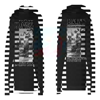 Krampus Is Coming To Town Christmas Horror Holiday Xmas Long Sleeve T-Shirt - Thegiftio