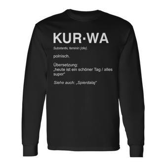 Kurwa Definition Poland Langarmshirts - Geschenkecke