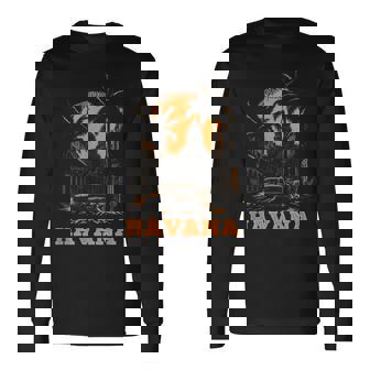 La Habana Cuba Retro Orgullo Cubano Estilointage 70S 80S Camiseta de manga larga - Regaloses