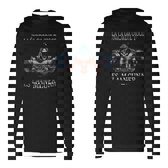 La Unica Gorda Que Agarro Es La Mancuerna Calacas Chidas Gimnasio Sin Mangas Camiseta de manga larga - Regaloses