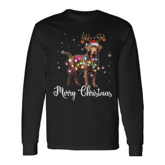 Labrador Retriever Christmas Reindeer Dog Lover Langarmshirts - Geschenkecke