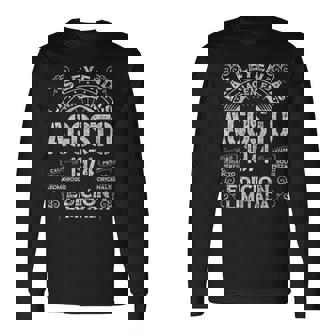 Las Leyendas Nacen En Agosto 1974 50 Años Cumpleaños Camiseta de manga larga - Regaloses