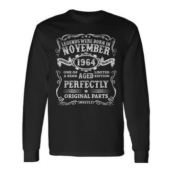 Las Leyendas Nacen Noviembre 1964 60 Años Fabricado En 1964 Camiseta de manga larga - Regaloses
