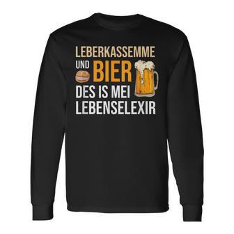 Leberkassmel & Bier Des Is Mei Lebenselexier Leberkas Langarmshirts - Geschenkecke