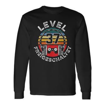 Level 37 Jahre Geburtstags Männer Gamer 37 Geburtstag Langarmshirts - Geschenkecke