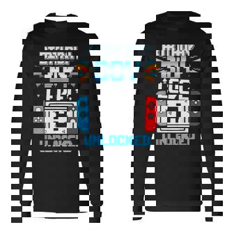 Level 8 Unlocked 8Th Gaming Birthday Video Game Lover Long Sleeve T-Shirt - Thegiftio UK