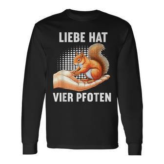 Liebe Hatier Pfoten Eichhörnchen Eichhörnchen-Fan Eichhorn Langarmshirts - Geschenkecke