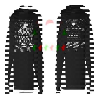 Most Likely To Carve The Turkey Family Christmas Santa Hat Tank Top Long Sleeve T-Shirt - Monsterry