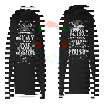 Most Likely To Nap On Christmas Xmas Long Sleeve T-Shirt | Seseable UK