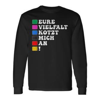 Lustiges Eureielfalt Kotzt Mich An Langarmshirts - Geschenkecke