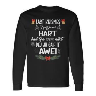 Lustiges Weihnachts Denglisch Weihnachtslied Langarmshirts - Geschenkecke