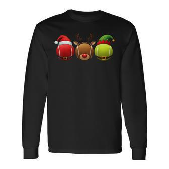 Lustiges Weihnachtsmann Rentier Elf Tennis Weihnachten Damen Herren Kinder Langarmshirts - Geschenkecke