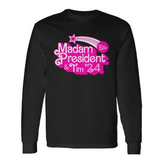 Madam President And Tim '24 Pink Fashion Doll Long Sleeve T-Shirt | Seseable UK