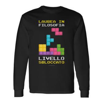 Maglia Laurea Filosofia Regalo Divertente Filosofo Livello Maglietta a maniche lunghe - Novitaregali