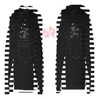 Mariquita En El Bolsillo Divertido Bolsillo Mariquita Camiseta de manga larga - Regaloses