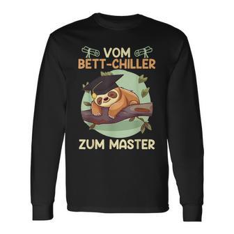 Masterarbeit Bestandenom Bett-Chiller Zum Master Abschluss Langarmshirts - Geschenkecke