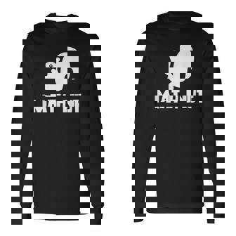 Math Nut Back To School Cute Pun Animal Squirrel Long Sleeve T-Shirt - Monsterry