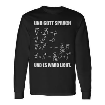 Maxwell Gott Sprach Und Es Ward Licht God Speech And Langarmshirts - Geschenkecke