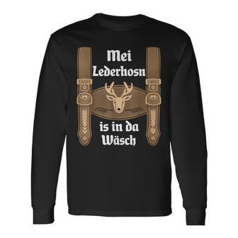 Mei Lederhosn Is In Da Wäsch Oktoberfest Costume Langarmshirts - Geschenkecke